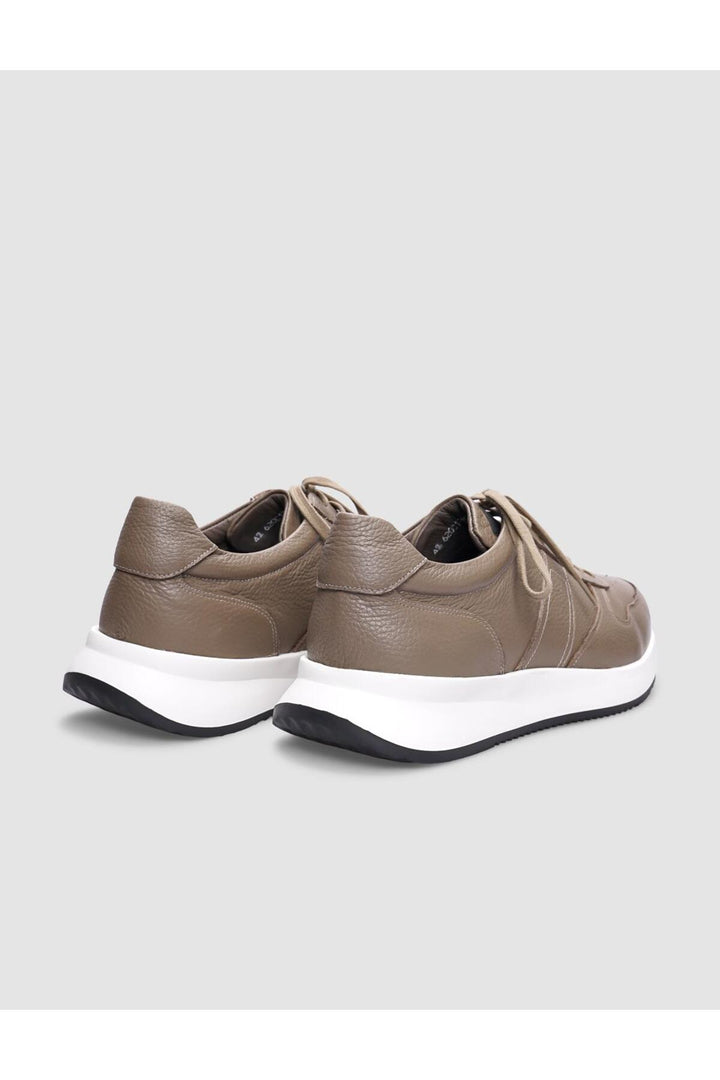 Cabani Shoes Chaussures de sport pour hommes en cuir véritable, avec lacets, en vison. - Vison