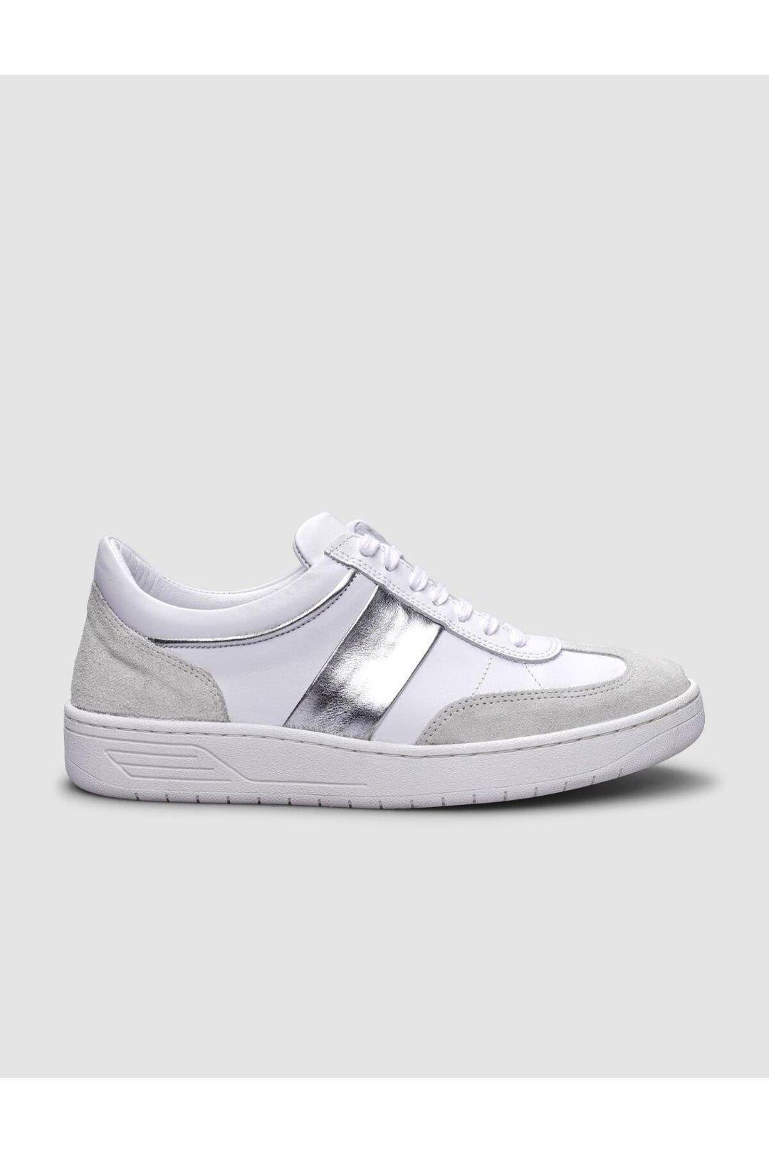 Cabani Shoes Chaussures de sport pour femmes en cuir véritable blanc à lacets 100% - Blanc