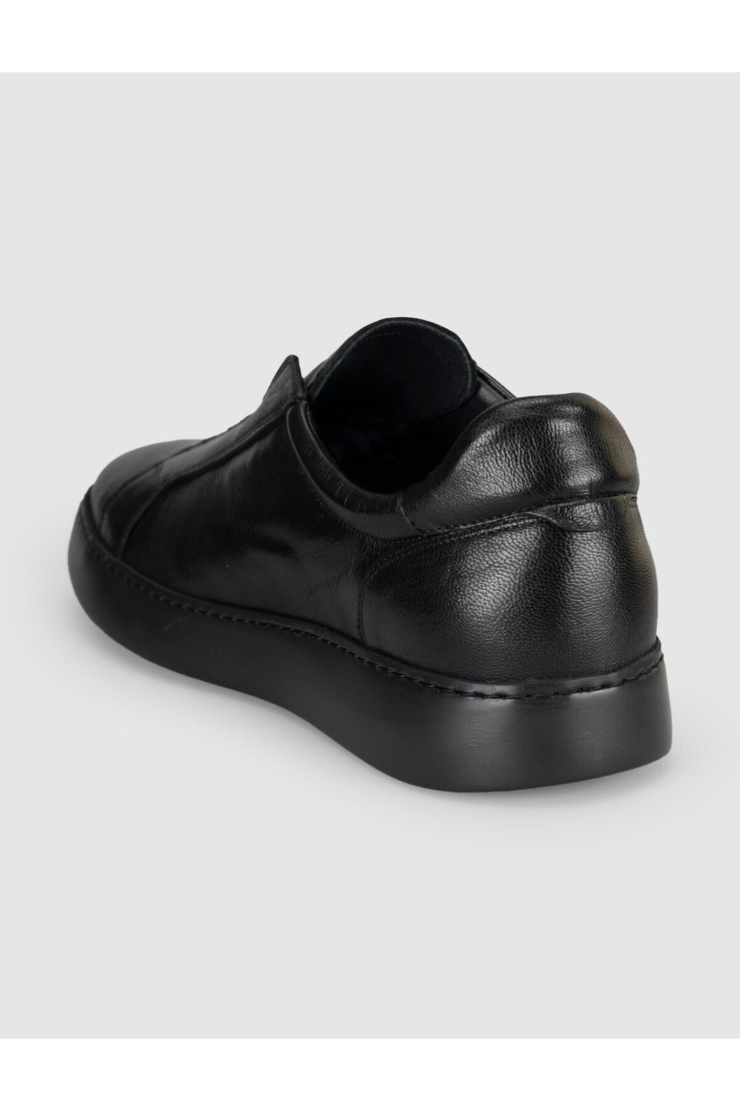 Cabani Shoes Baskets pour hommes en cuir véritable noir sans lacets - Multicolore