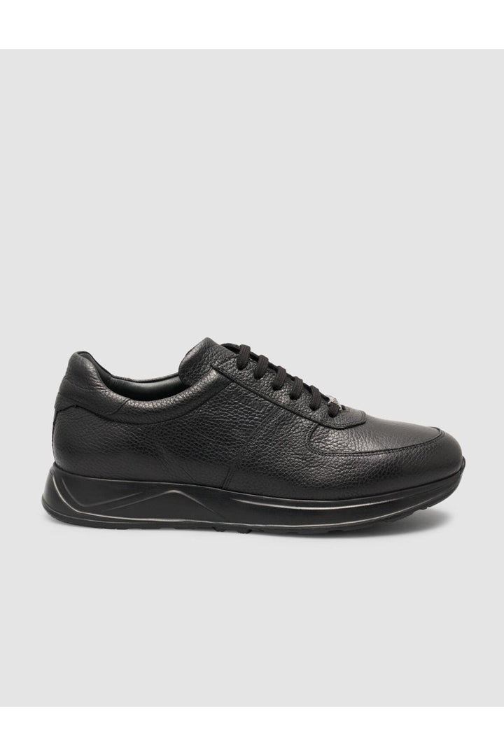Cabani Shoes Peraren Baskets de sport en cuir texturé noir 100% - Noir