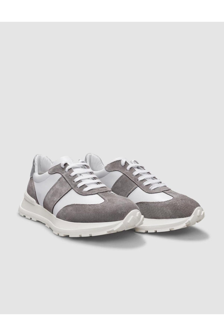 Cabani Shoes Chaussures de sport pour femmes en cuir véritable blanc à lacets 100% - Blanc