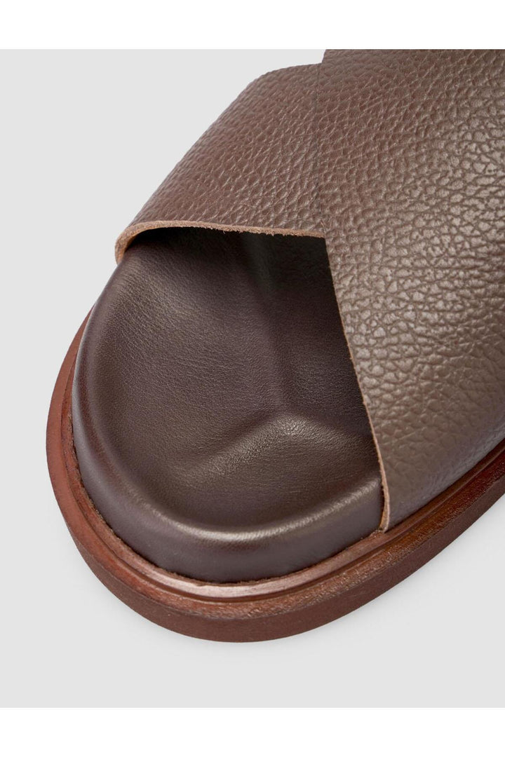 Cabani Shoes %100 Cuir véritable Sandales pour hommes Marron - Marron