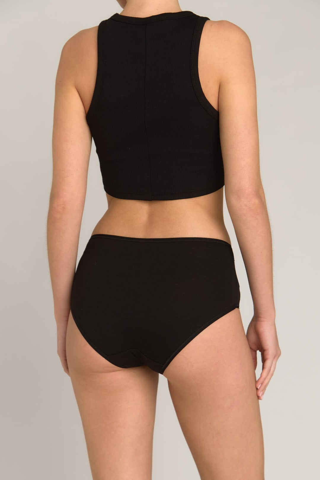 Lovely Things DORIS Culotte Hipster Taille Haute en Mélange Modal - Noir