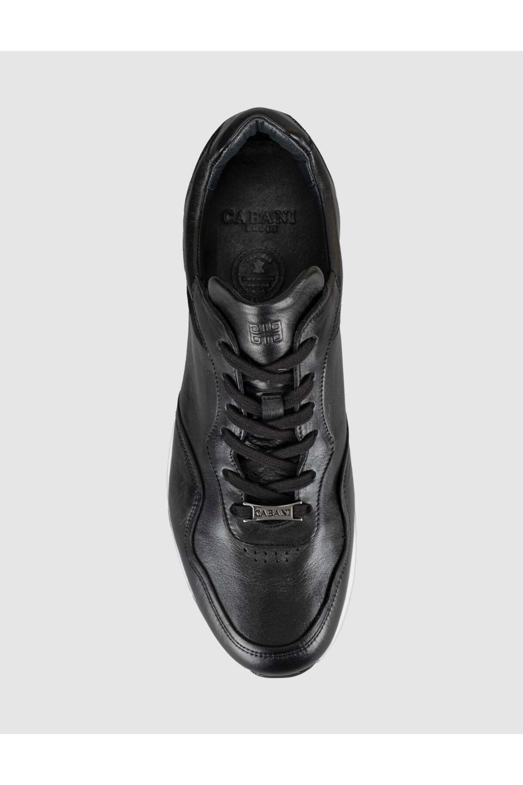 Cabani Shoes Baskets en cuir véritable noir pour homme avec semelle Eva - Multicolore