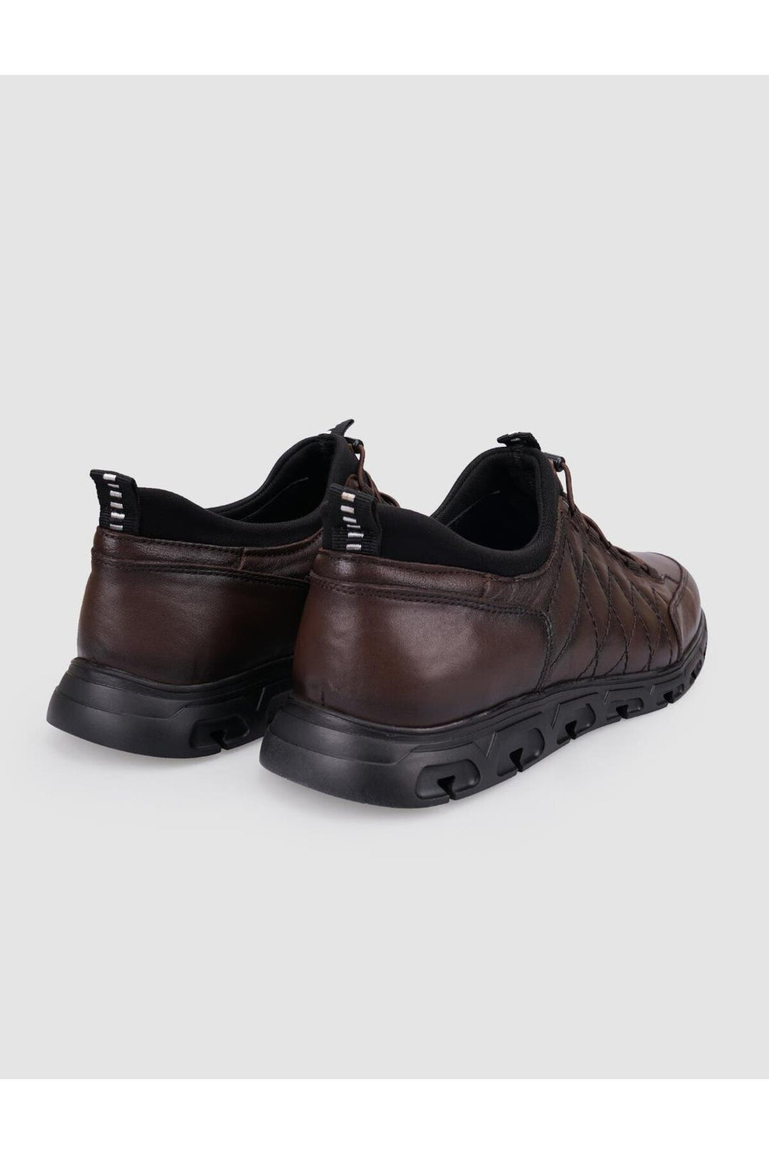 Cabani Shoes %100 Cuir Véritable Chaussures de Ville pour Hommes à Lacets Marron avec Clip - Multicolore