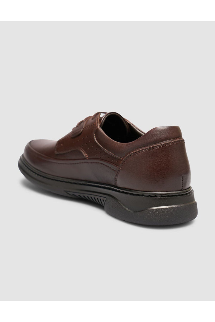 Cabani Shoes Chaussures pour hommes en cuir véritable à lacets marron - Marron