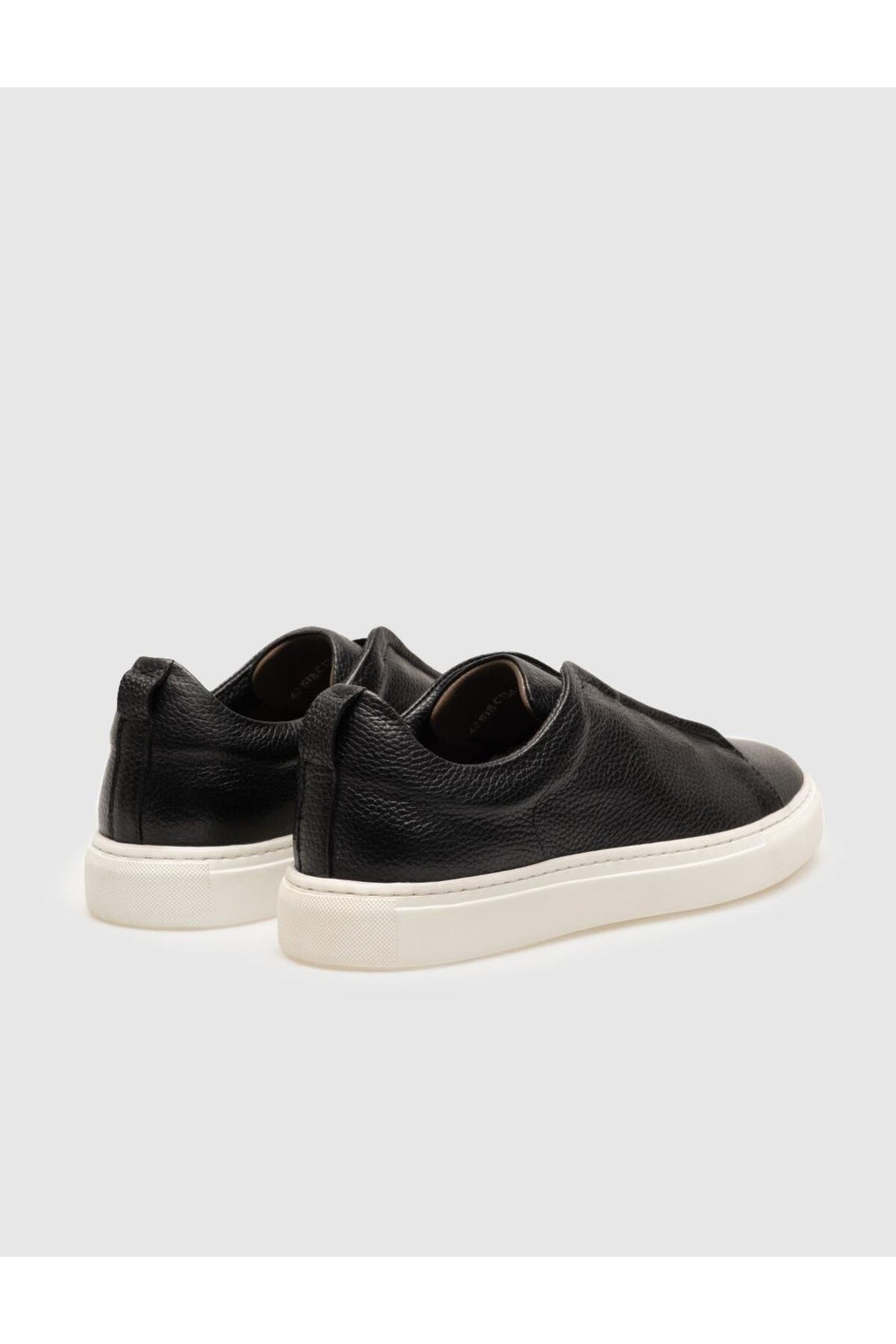 Cabani Shoes Chaussures de sport pour hommes en cuir véritable noir à lacets. - Noir