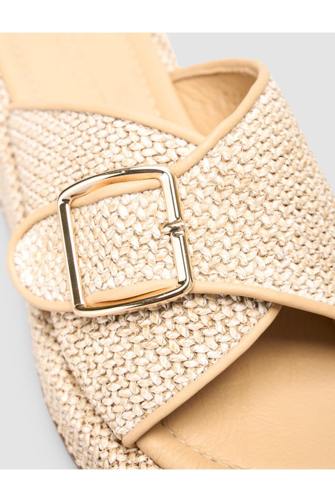 Cabani Shoes Sandales femmes beige avec détails en osier - Multicolore