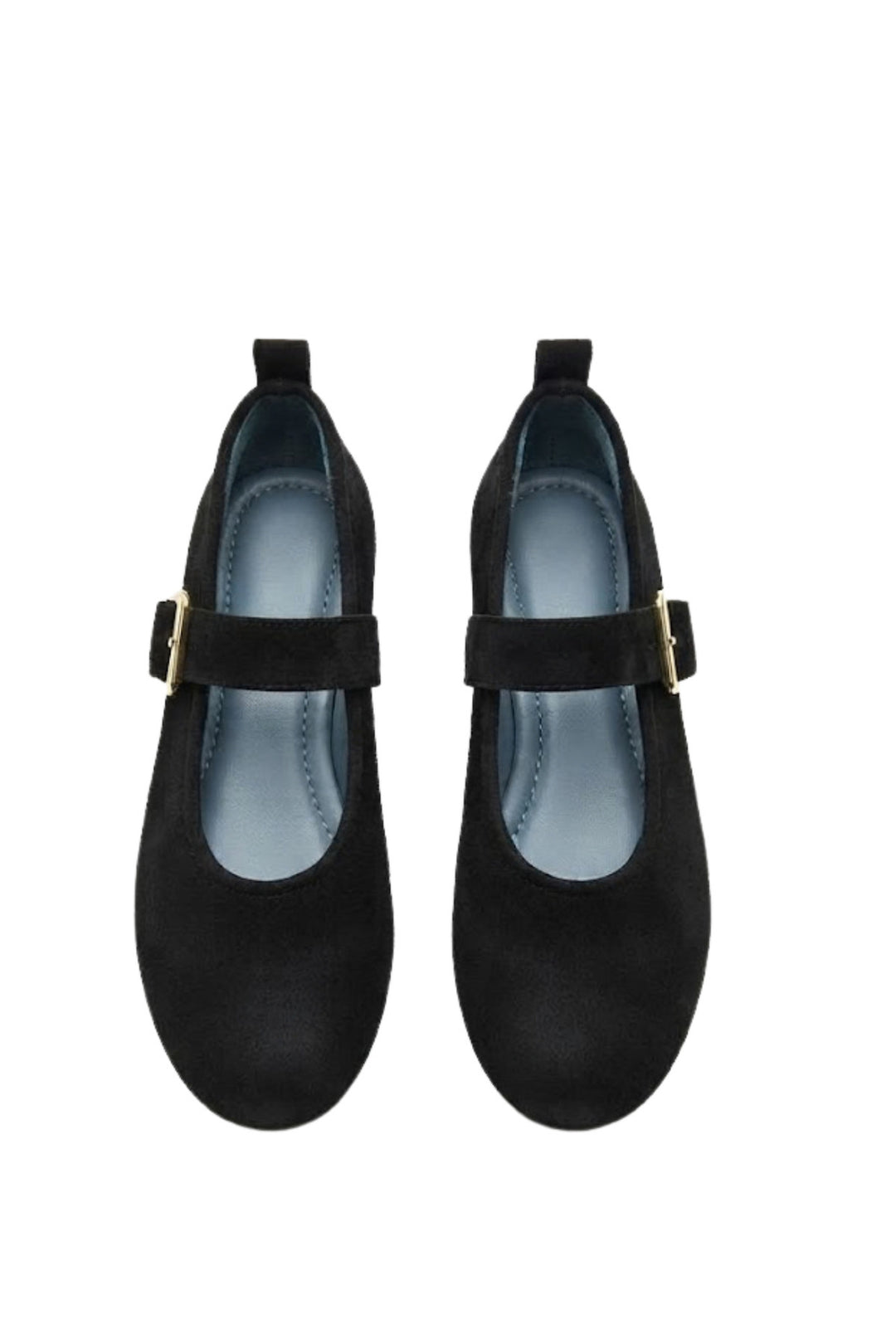 Wavelys NOREL Ballerines en cuir suédé véritable noires - Noir