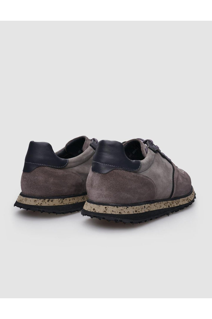 Cabani Shoes %100 Cuir Véritable Suède Visón Baskets Homme à Lacets - Vison