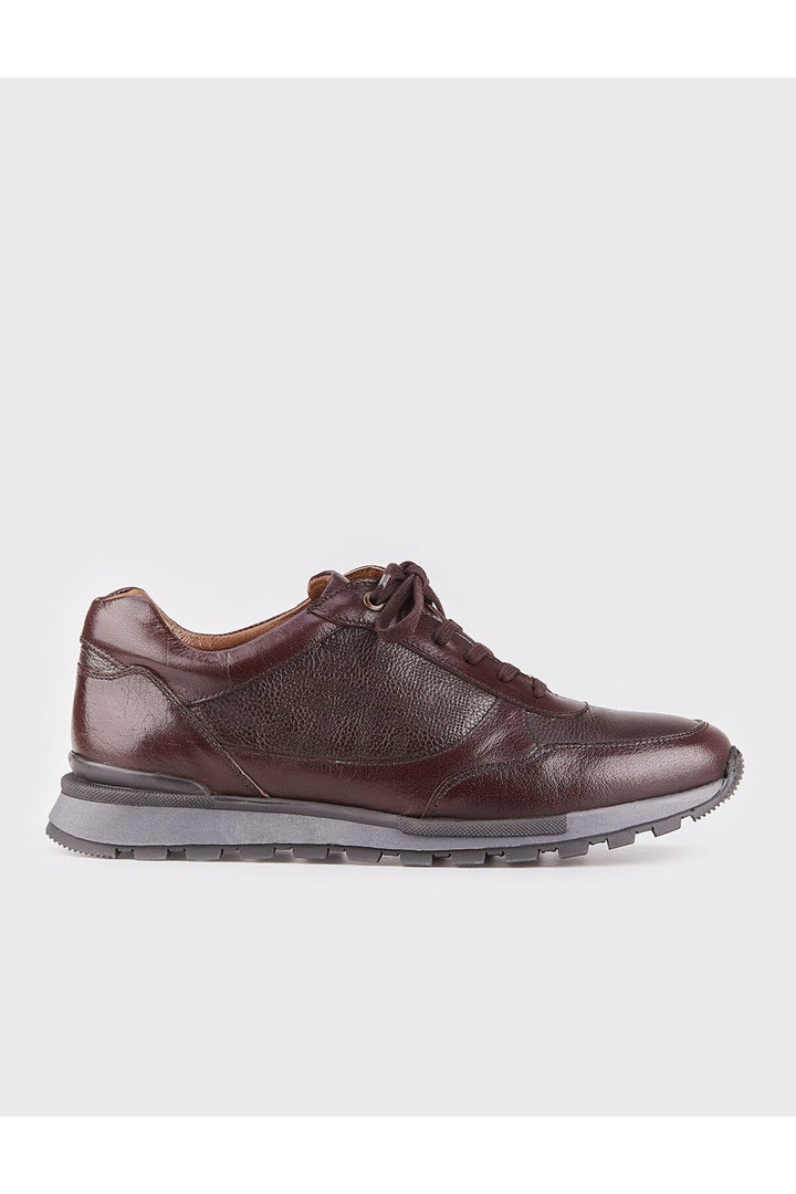 Cabani Shoes Chaussures de ville pour hommes à lacets en cuir véritable. - Marron