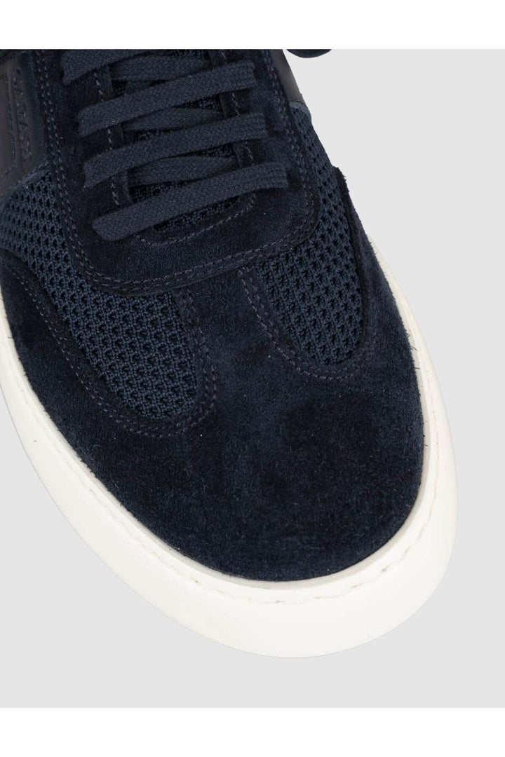 Cabani Shoes Bleu marine Baskets pour hommes avec détails en tricot - Bleu marine