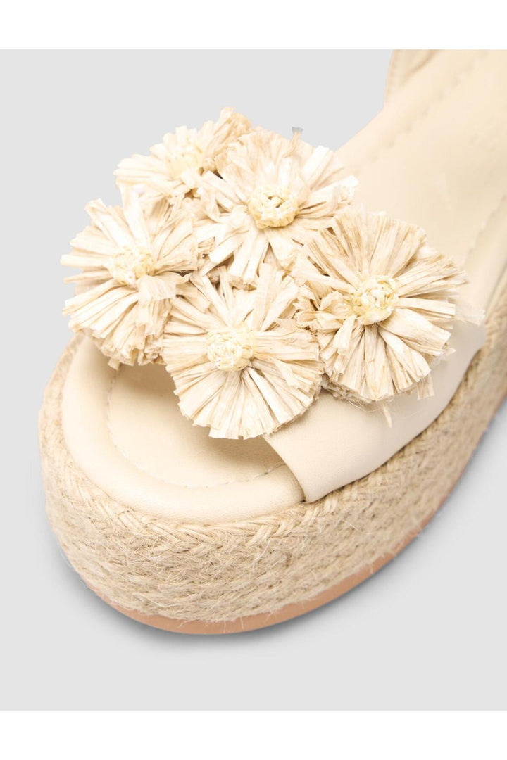 Cabani Shoes Sandales pour femmes en cuir véritable beige 100% - Beige