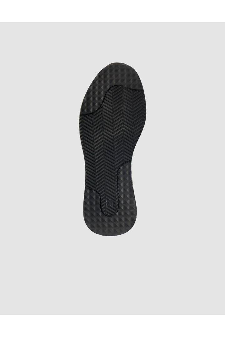 Cabani Shoes %100 Cuir véritable texturé Noir Napa Baskets à lacets pour homme - Multicolore