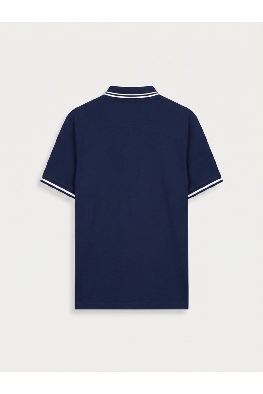 LTB T-shirt en piqué bleu marine à détails de manches contrastés - Bleu marine