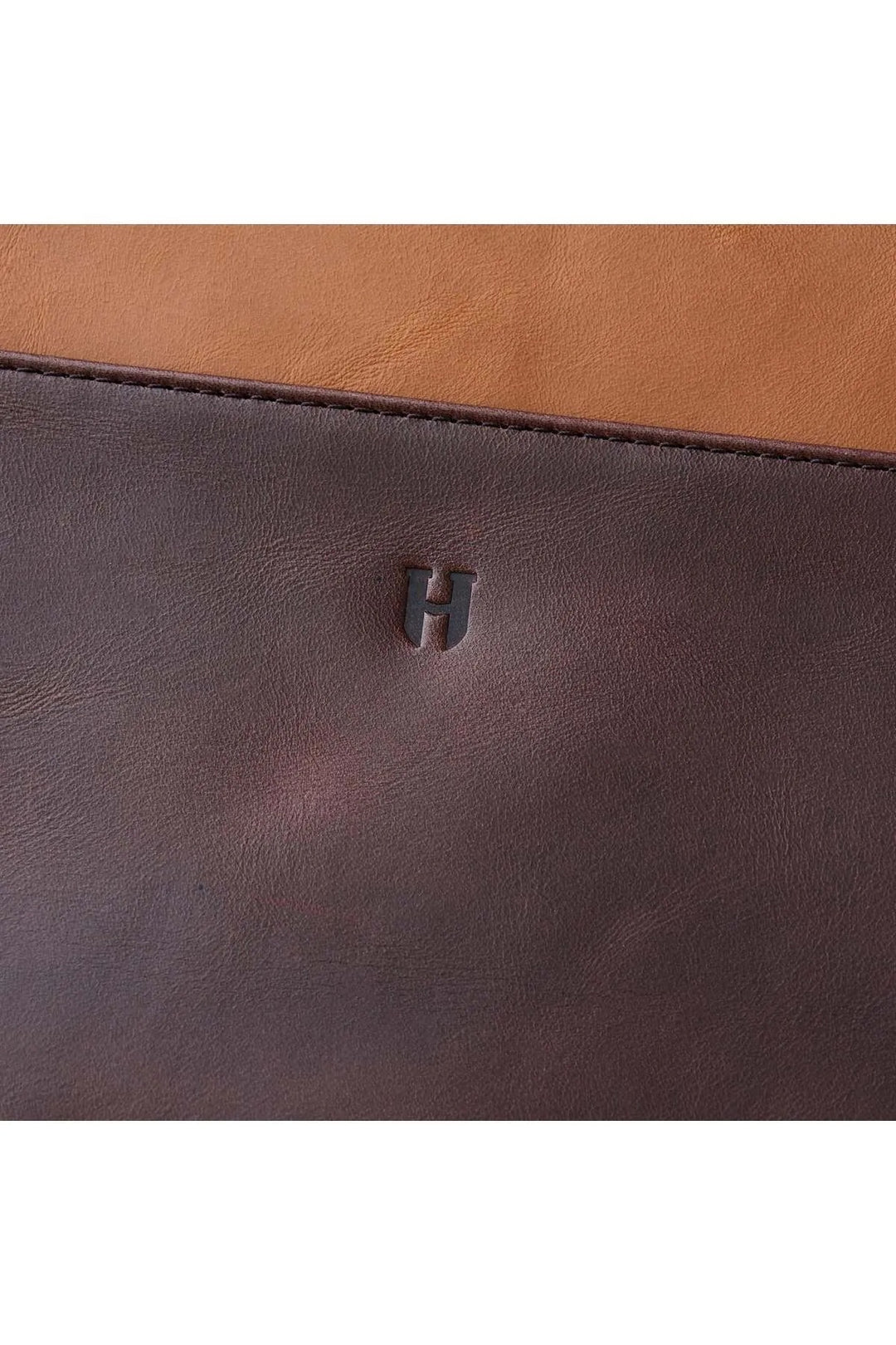helmbrook Sac porte-documents en cuir véritable pour femme avec fermeture à glissière RFID Protégé Beverly Tan Coffee