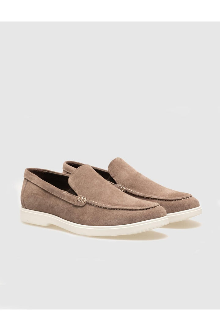 Cabani Shoes Chaussures de ville pour hommes en daim vison en cuir véritable - Vison