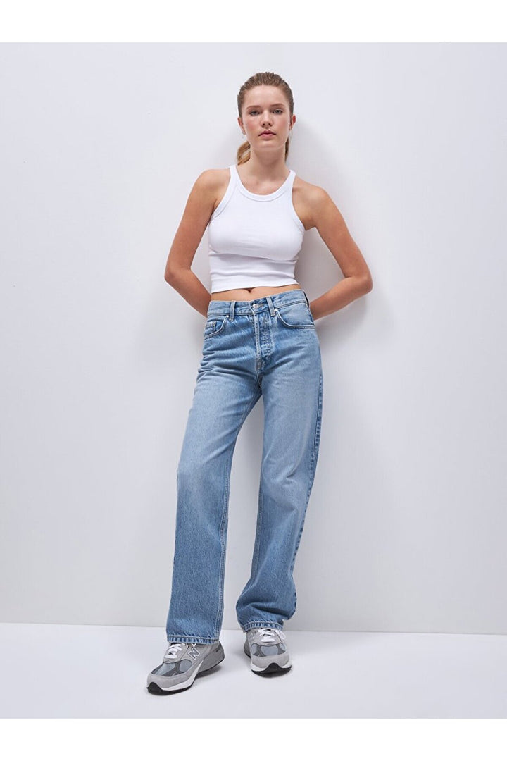 LTB Pantalon en jean coupe droite à taille haute Vanetta