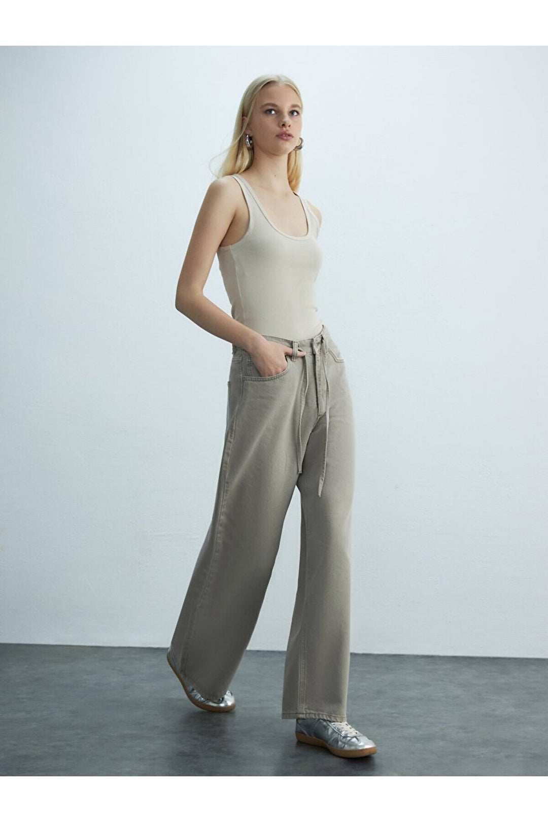 LTB Denıssa Pantalon en jean taille haute à jambes larges - karişik_55984