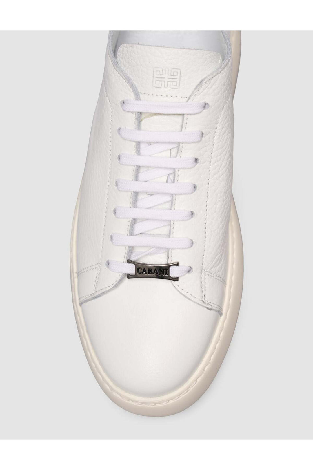 Cabani Shoes Sneaker minimal homme en cuir blanc - Blanc