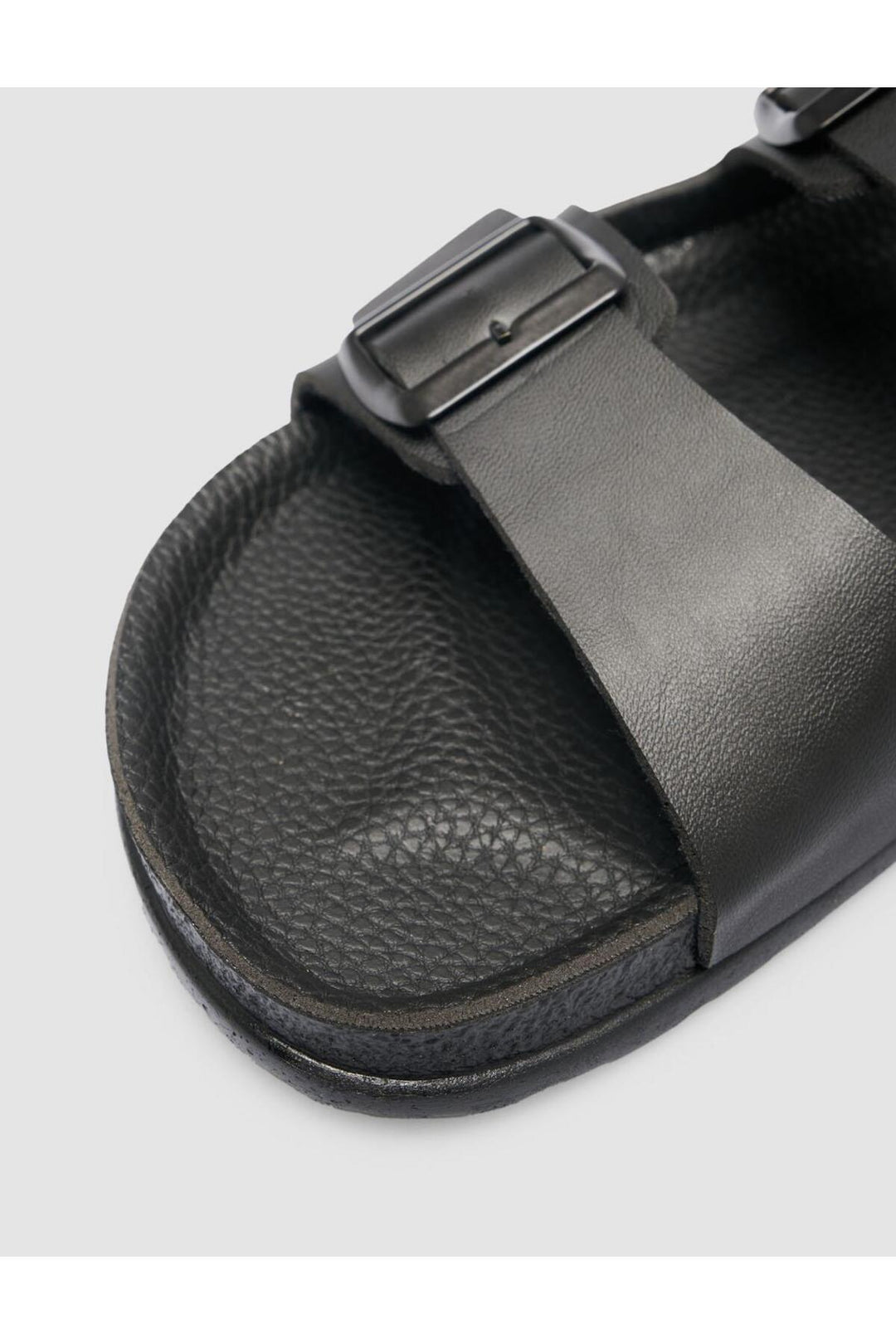Cabani Shoes Sandale homme noire avec détail de boucle - Multicolore