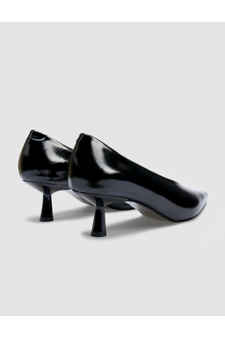 Cabani Shoes %100 Cuir véritable Escarpins noirs en vernis pour femmes - Noir