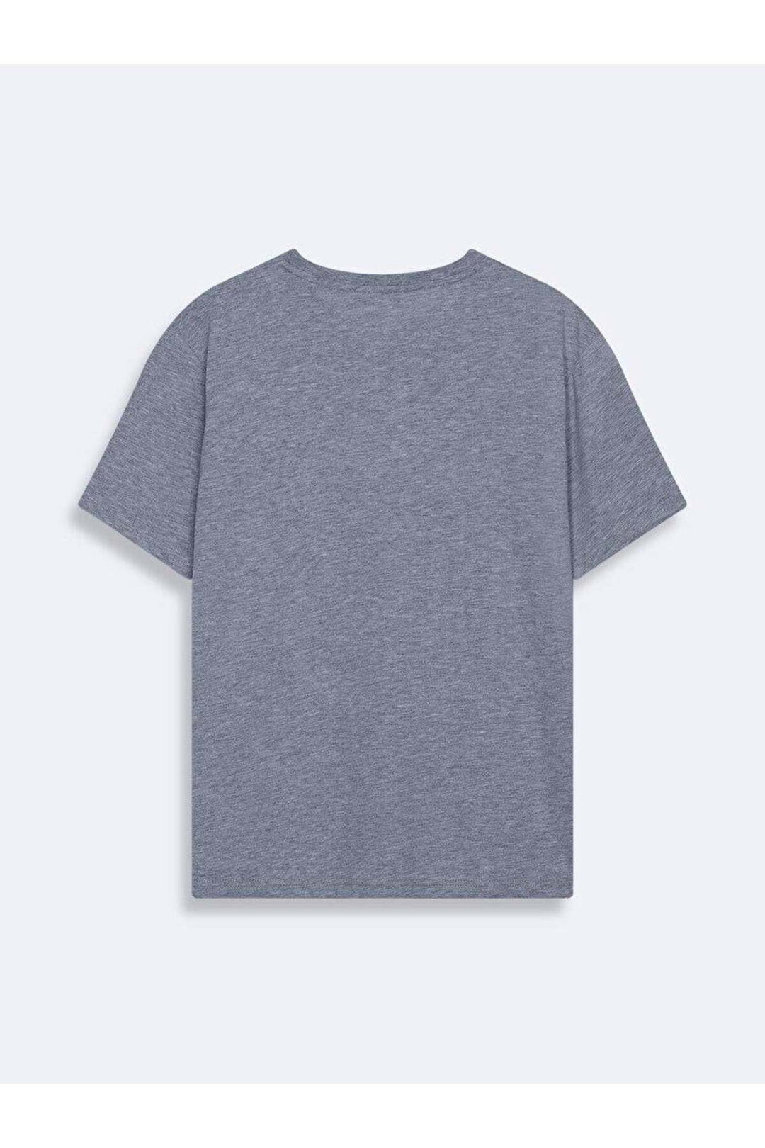 LTB Jamabe - T-shirt gris à col zéro pour hommes - 1225841866089203