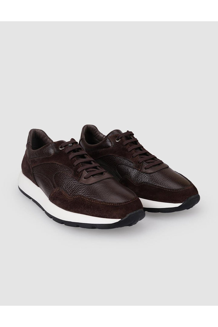 Cabani Shoes %100 Cuir véritable Chaussures de sport pour hommes Marron - Marron