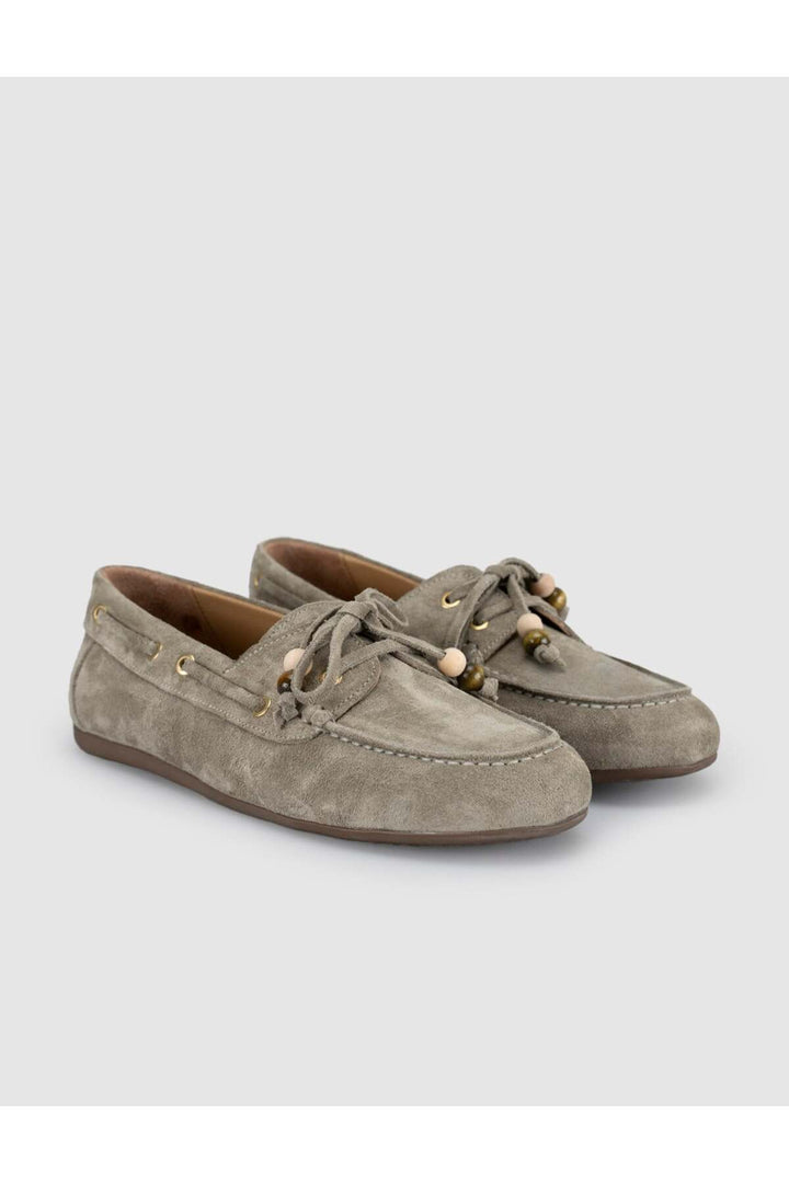 Cabani Shoes Lumanar Femme Nomad Vert olive Suède Driver Loafer Chaussures - Vert