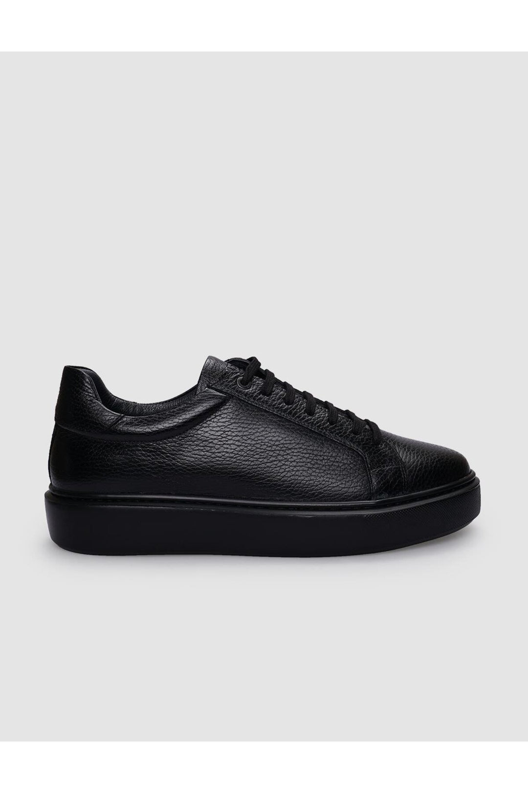 Cabani Shoes Chaussures de sport pour hommes en cuir véritable noir à lacets 100% - Noir