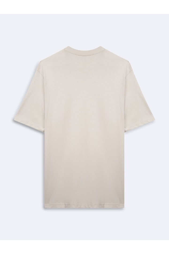 LTB T-shirt beige avec logo en silicone - Gris