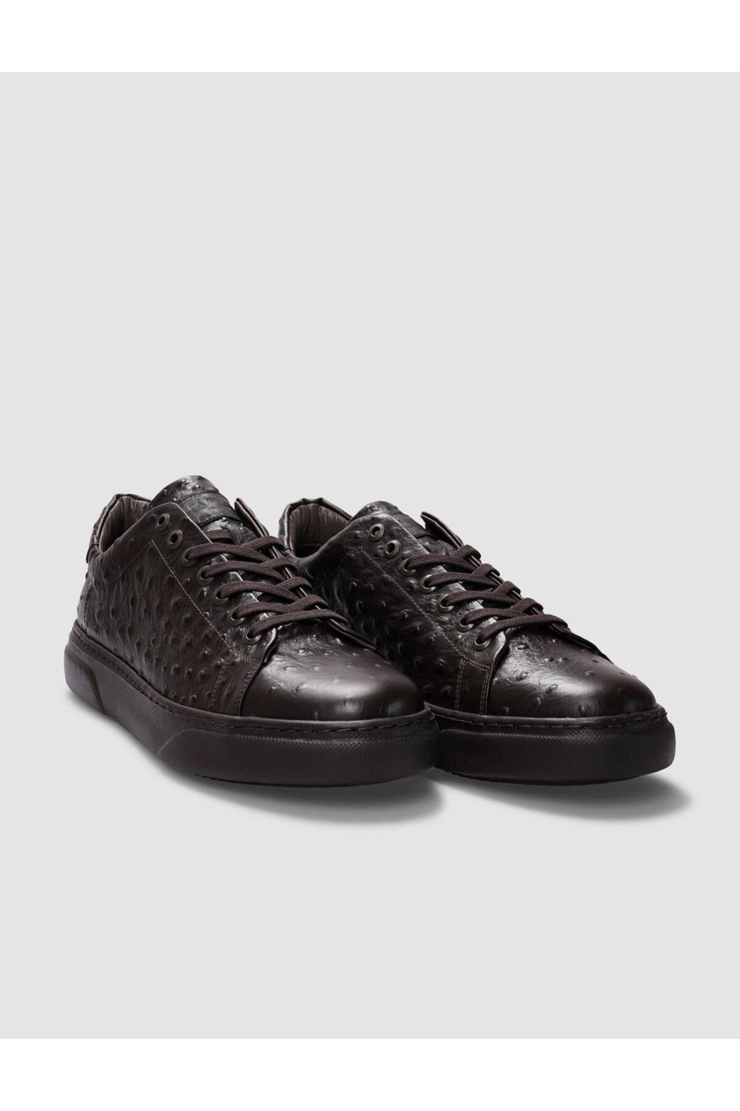 Cabani Shoes Chaussures de sport pour hommes en cuir véritable marron à lacets - Marron