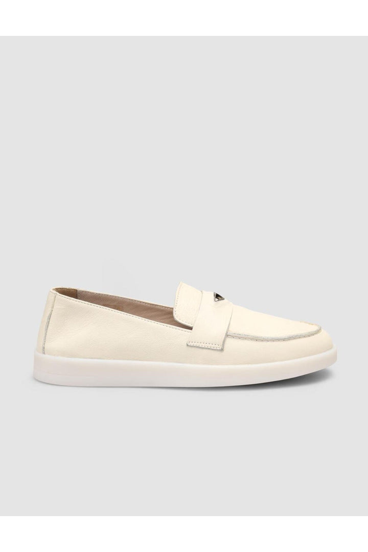 Cabani Shoes %100 Cuir Véritable Mocassins Femme Beige - Beige