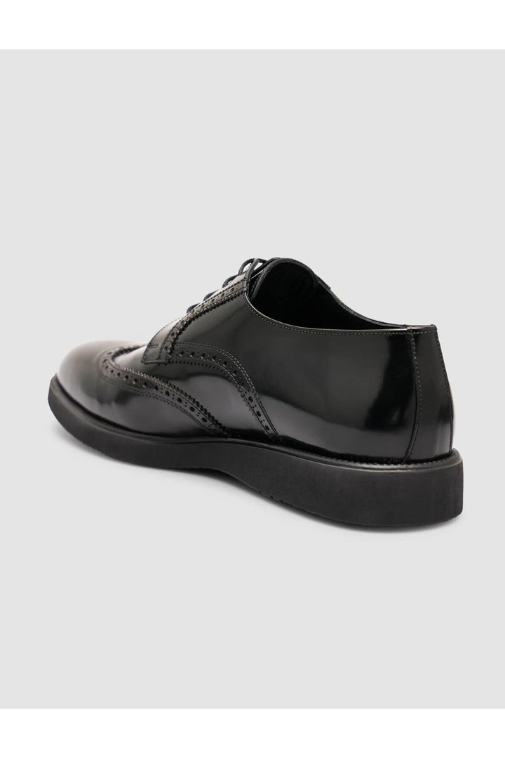 Cabani Shoes Chaussures classiques pour hommes en cuir véritable noires - Noir