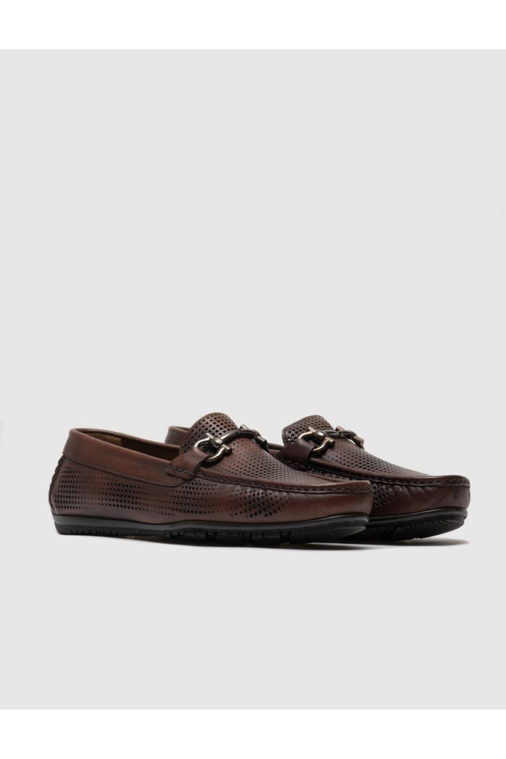 Cabani Shoes %100 Cuir véritable Mocassins pour hommes marron - Marron