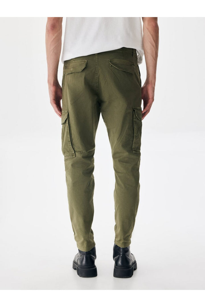 LTB Pantalon vert gabardine jambes droites - Vert