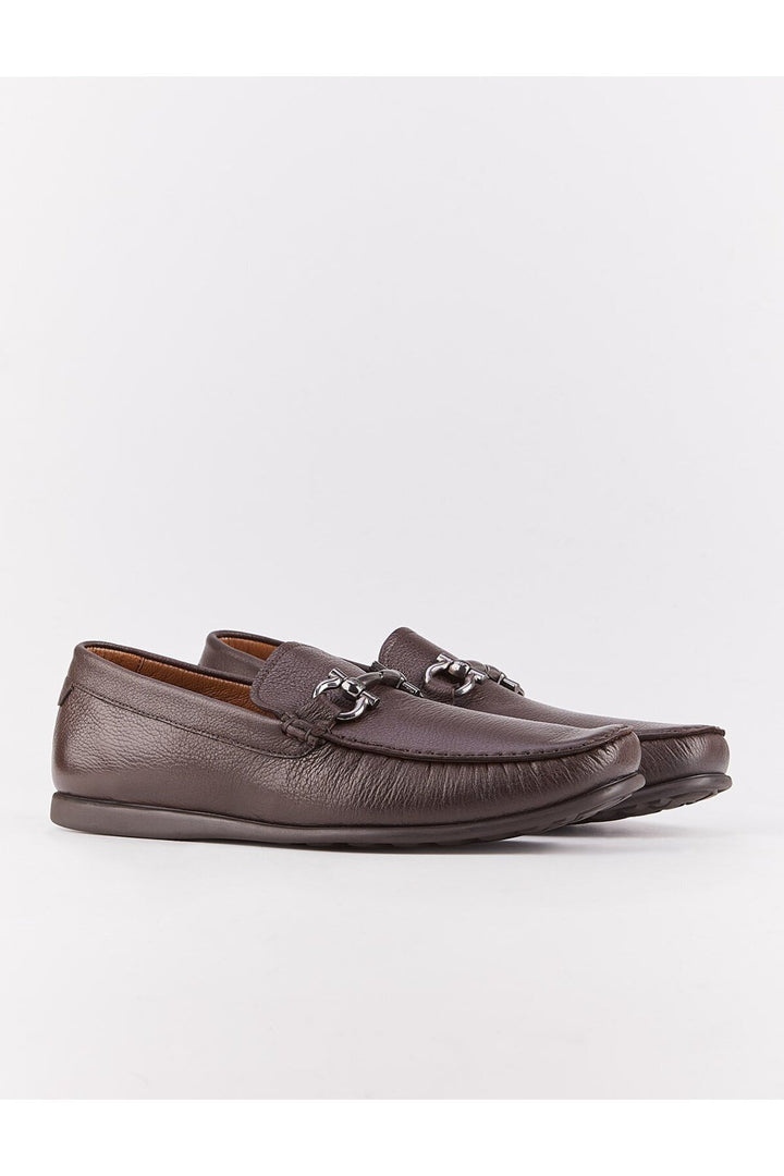 Cabani Shoes Mocassins pour hommes en cuir véritable marron - Marron