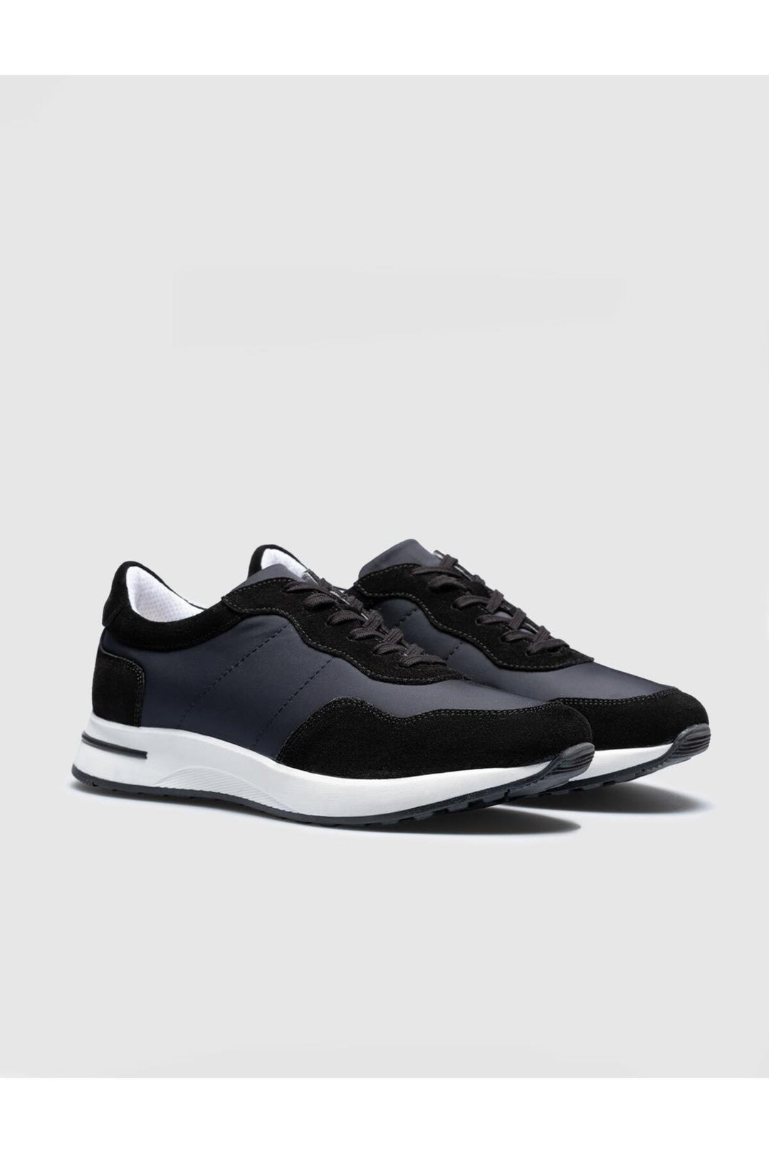 Cabani Shoes Chaussures de sport pour hommes en cuir véritable noires - Noir