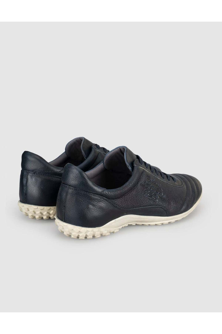 Cabani Shoes Chaussures de padel quotidiennes pour hommes en cuir véritable bleu marine - Multicolore