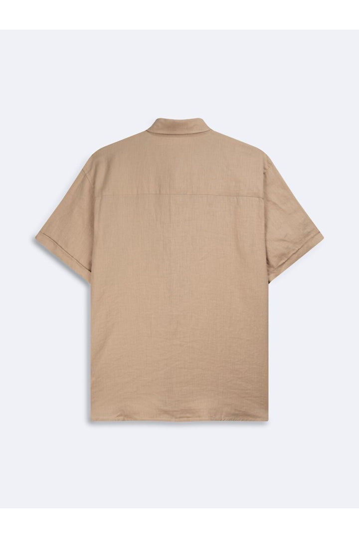 LTB Chemise Beige Basique Effet Lin - Beige