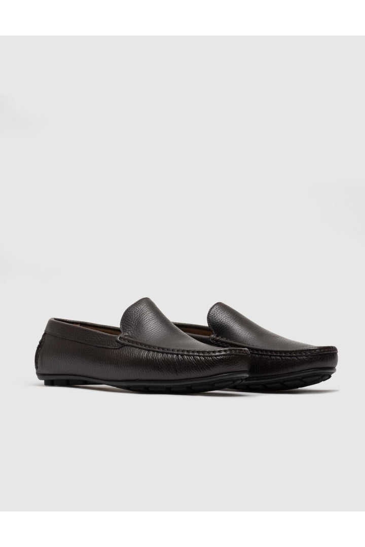 Cabani Shoes Mocassins pour hommes en cuir véritable marron - Marron