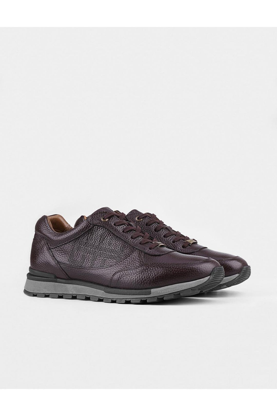 Cabani Shoes Chaussures de sport pour hommes en cuir véritable marron à lacets avec semelle thermique. - Marron