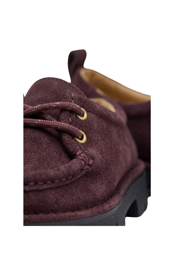 Wavelys ZAYNH chaussures d'hiver pour femmes en cuir suédé véritable avec semelle confortable - Bordeaux