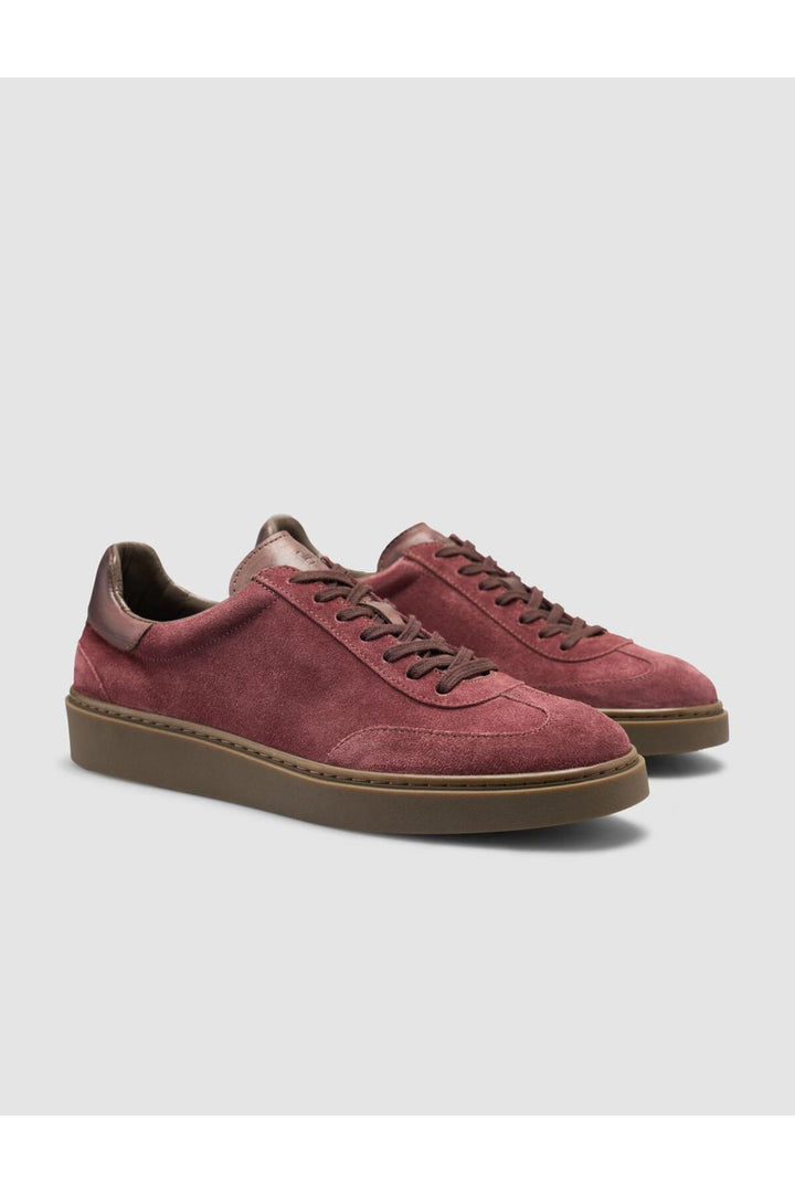 Cabani Shoes %100 Cuir Véritable Chaussures de Sport pour Hommes Suédé Bordeaux - Bordeaux