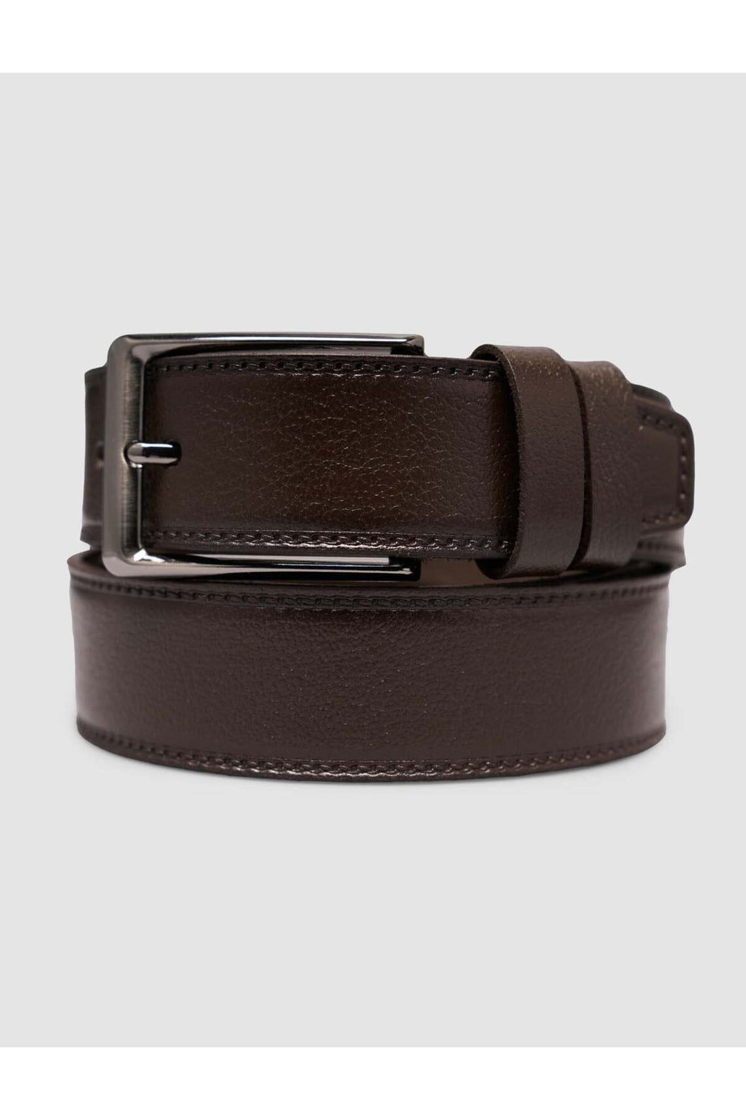 Cabani Shoes Ceinture classique pour homme en cuir véritable 100% marron avec couture de 3,5 cm. - Multicolore