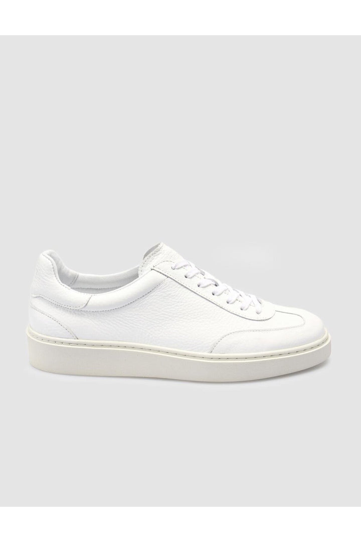 Cabani Shoes %100 Cuir véritable Baskets blanches pour hommes - Blanc
