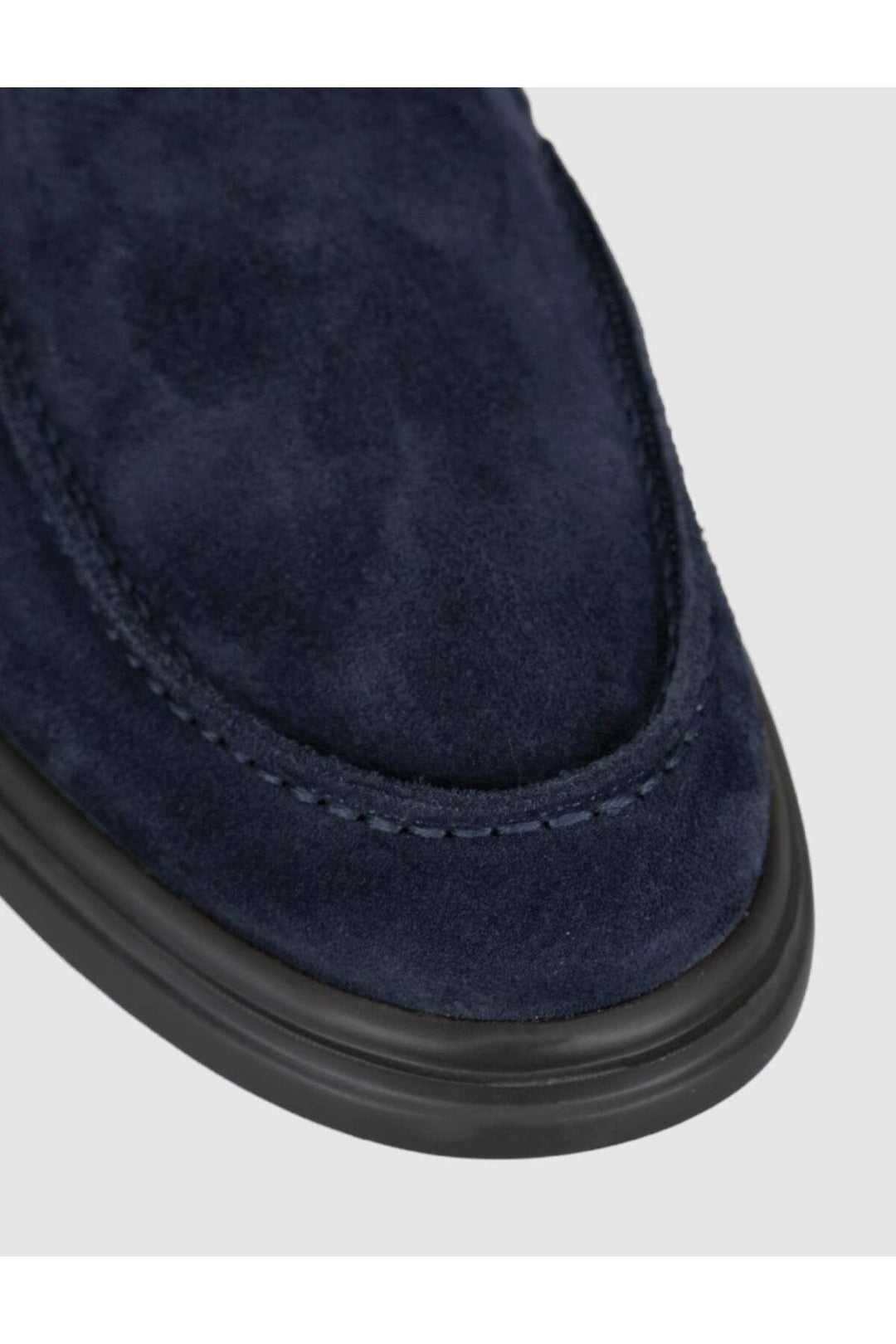 Cabani Shoes Chaussures Loafer pour Homme en Suède Bleu marine en Cuir Véritable - Bleu marine