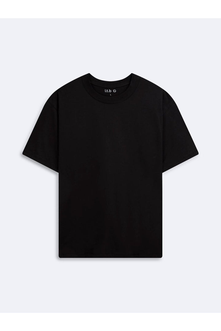 LTB T-shirt Basic Noir Col Ras du Cou - Noir