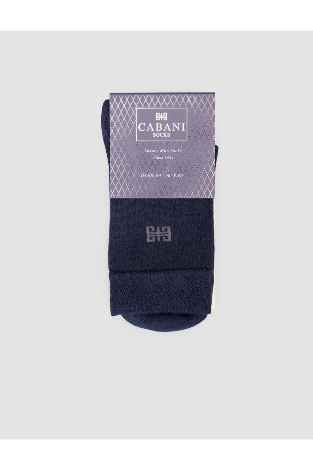 Cabani Shoes Chaussettes mi-bas en bambou bleu marine pour hommes - Bleu marine