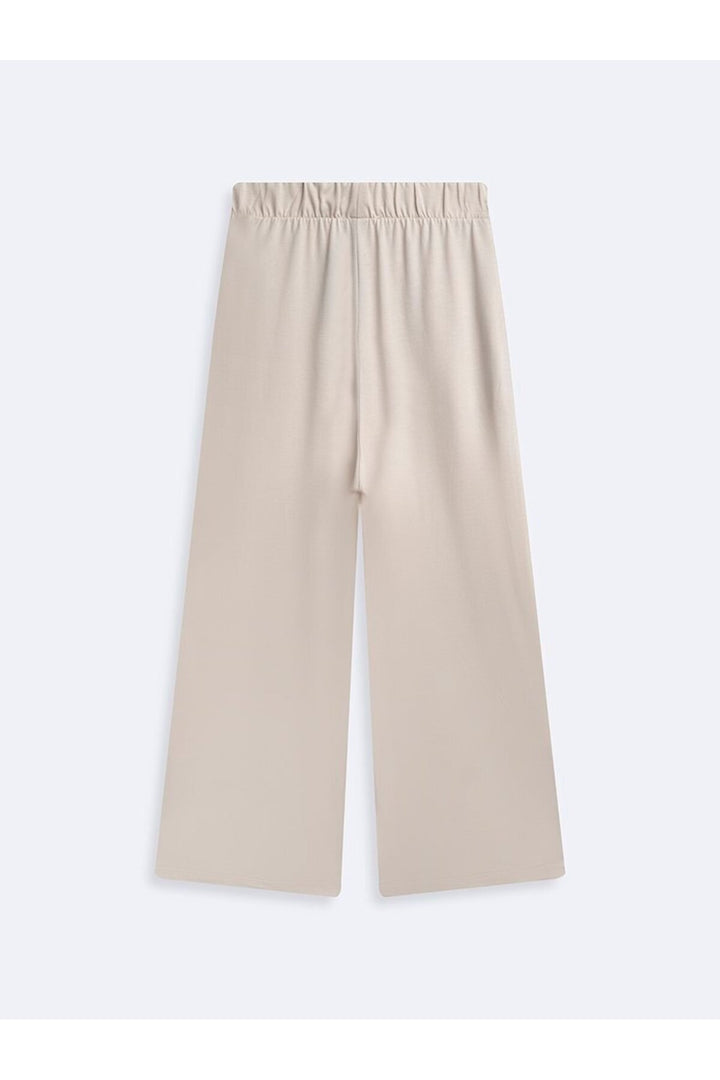 LTB Pantalon crème coupe droite à taille élastique